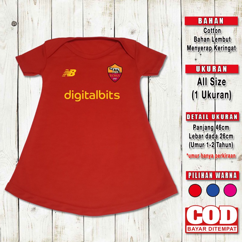 Dress Anak Perempuan Bola Pakaian Bayi Cantik Kado Dres Baju Bola Anak Lucu Jersey Cewek 1 tahun - 2