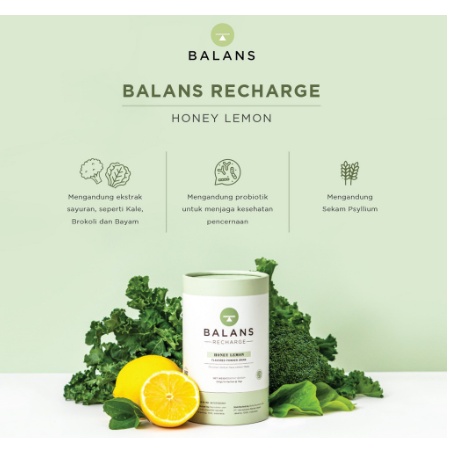 

Balans Recharge | Honey Lemon | Fiber & Probiotics Drink - Isi 14 Sachet