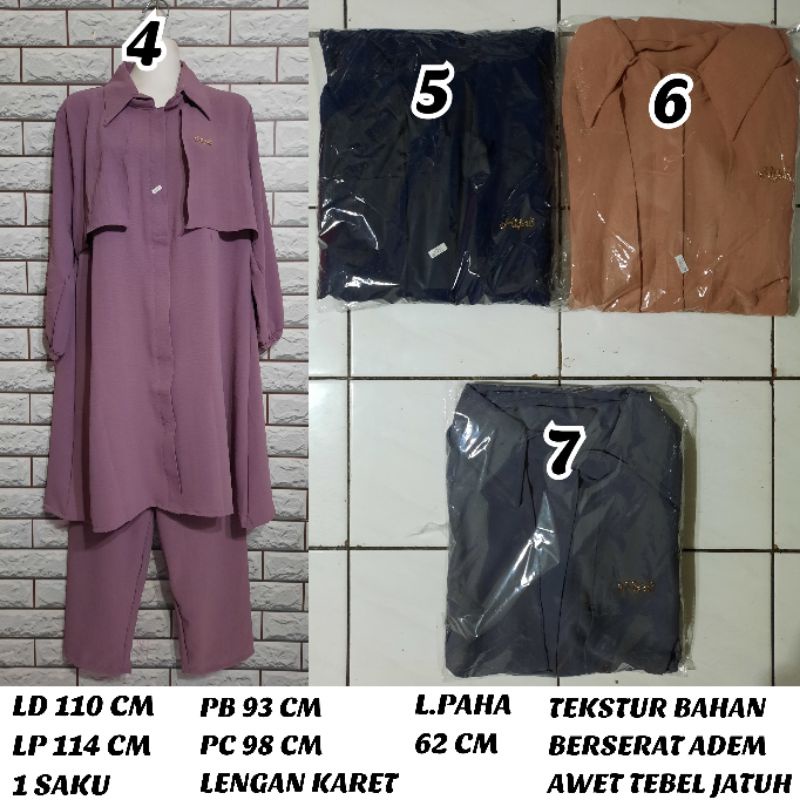 SETELAN TUNIK CRINKLE AGNES BY TESSA - BY QIANA