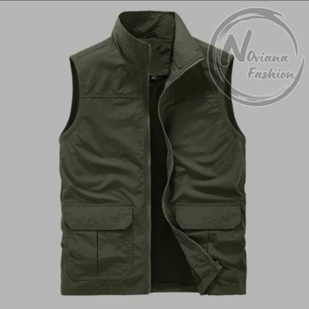 Jaket Rompi Vest Pria Casual / Jaket Rompi Pria Outdor