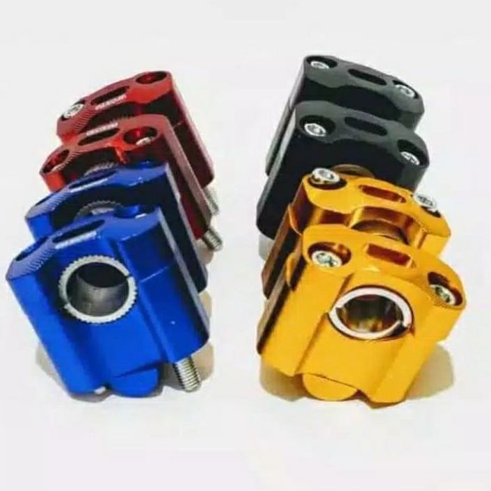 sepasang riser stang peninggi stang variasi full cnc dudukan stang cnc universal riser stang vixion cb150 ninja byson rxking tiger verza dll universal