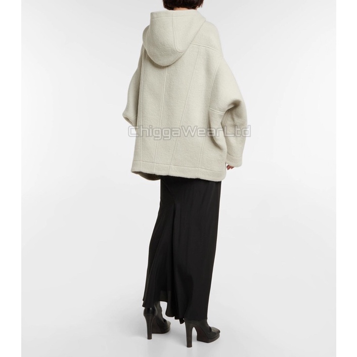CHIGGARick Owens Zipper Wool Hoodie Jacket