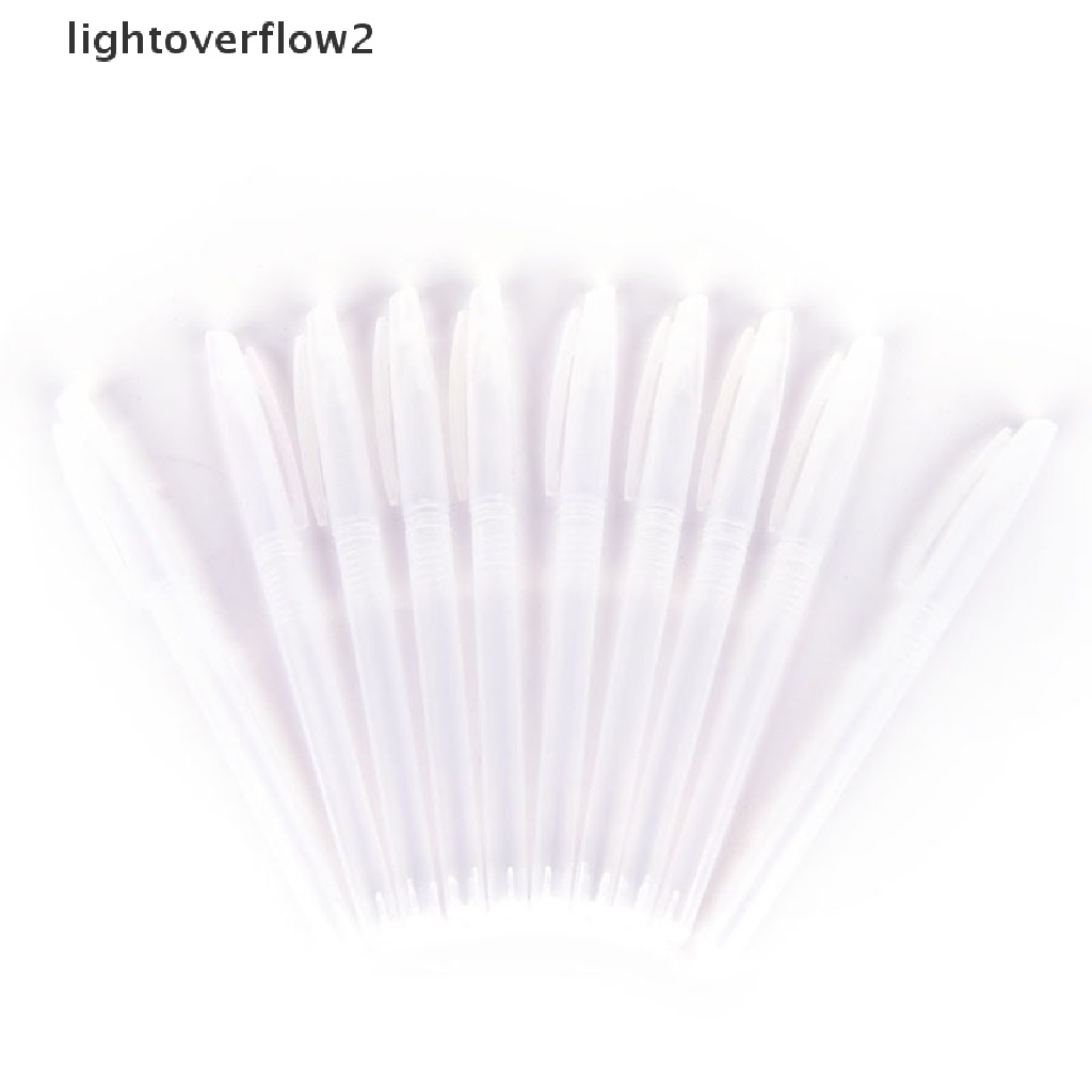 (lightoverflow2) 10pcs Pulpen Gel Transparan