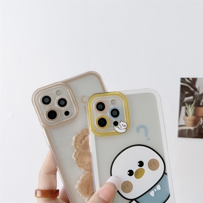 Soft Case Hp Gambar Kartun Beruang Tahan Goncangan Untuk  Casing Compatible for iPhone 13 12 11 Pro Max IPhone Xs Max X Xr iPhone 7 8 6 6s Plus SE 2020 Phone Case