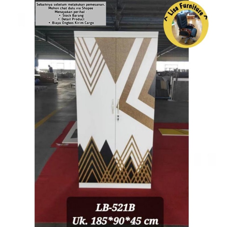 Lemari Besi Pakaian kaca|Lemari Besi Pakaian Sliding|Lemari besi pakaian 3 pintu|Lemari besi pakaian