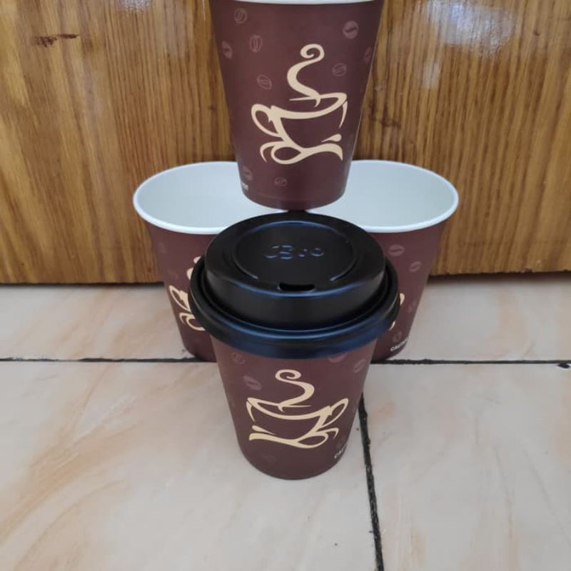 PAPER CUP COFFE/CUP GELAS KERTAS KOPI+ TUTUP