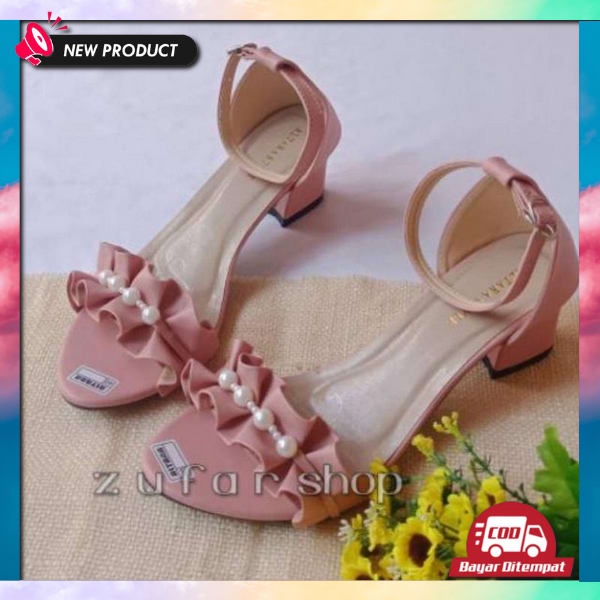 Athena Sepatu Hak Haihil Hils Pesta Slip Wanita Sendal High Heels Denim If356 Heels Wanita Hh02 Hita