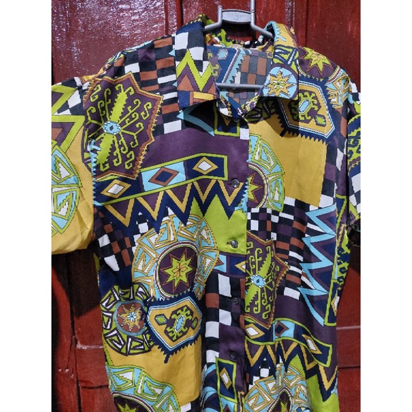 KEMEJA MOTIF VINTAGE MURAH SECOND