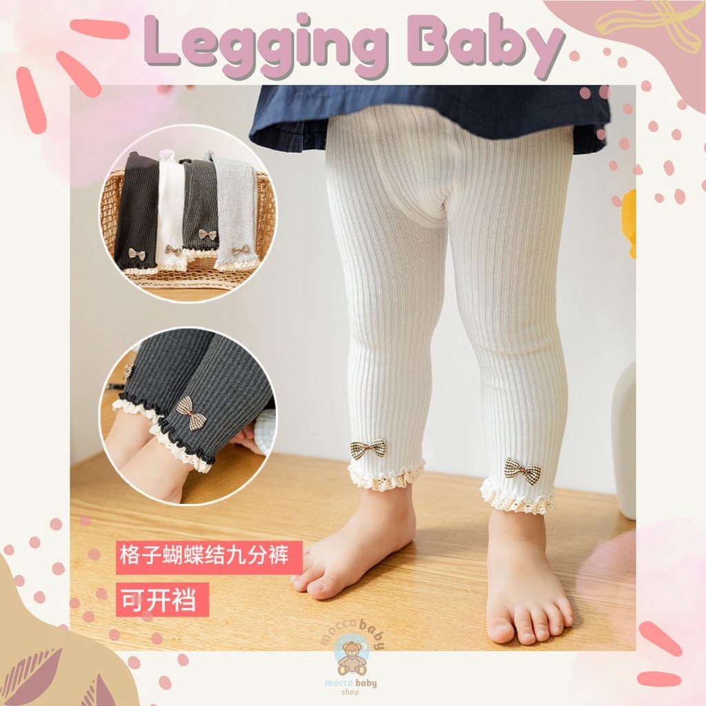 MBSS - LEGGING JOEY Legging buka kaki bayi / anak import motif warna polos