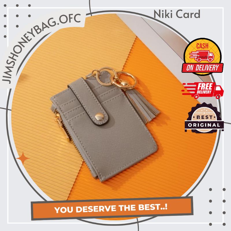 DOMPET KARTU CARD HOLDER WANITA PRIA SIMPLE MINI KECIL TIPIS MURAH IMPORT KOREA NIKI JIMS HONEY