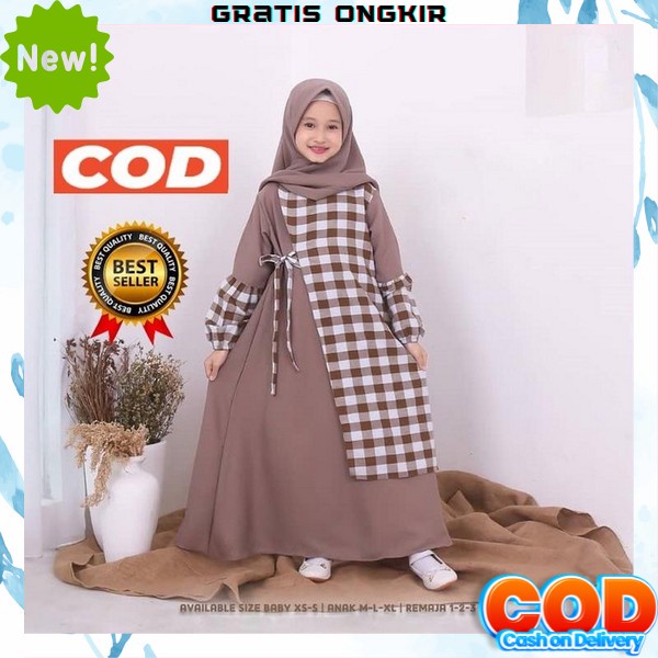 Ghamis Anak Perempuan Games Tanggung Murah Lebaran 2023 Import Pakaian Muslim Cewek Fashion Muslimah