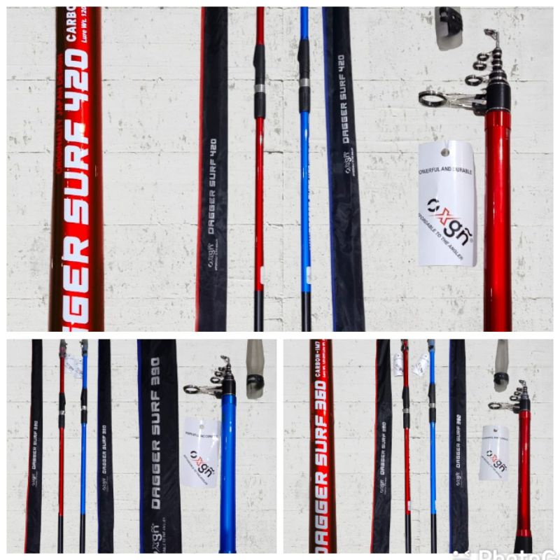 Joran Teleskopik Oxgn Dagger Surf 360 390 420 Carbon