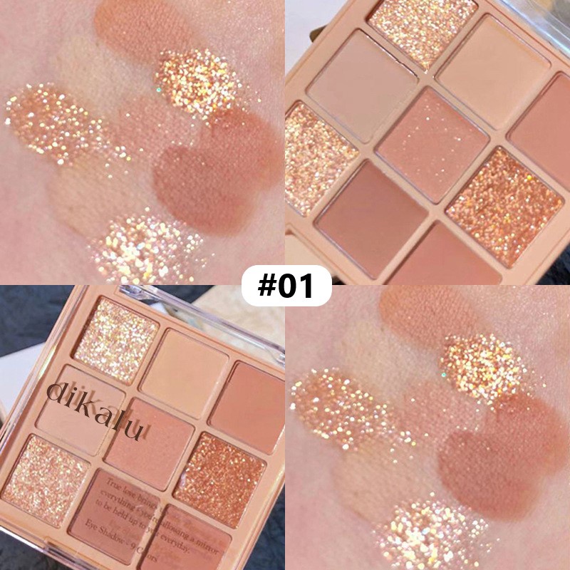 DIKALU DKL-901 EYESHADOW HIGHLIGHTER 9 COLORS BLOOMING-#01