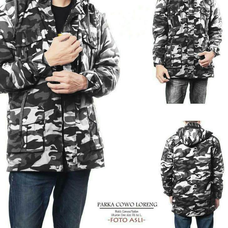 Parka loreng / parka tentara / jaket tentara / jaket loreng / parka kanvas / parka Korea army / park