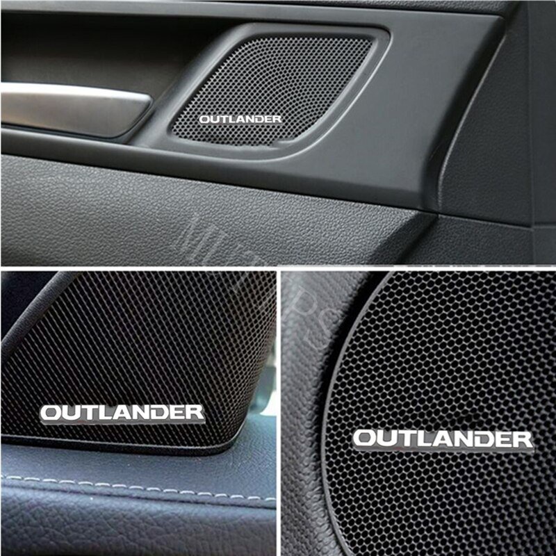 Mitsubishi Outlander 4 Pcs Sticker Dekorasi Speaker Mobil SUV PHEV 3 4 12-22 2020 2021 2022