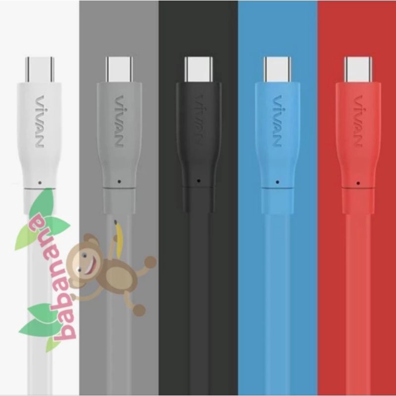 Vivan usb to Type-C kabel charger casan smartphone hp 100cm