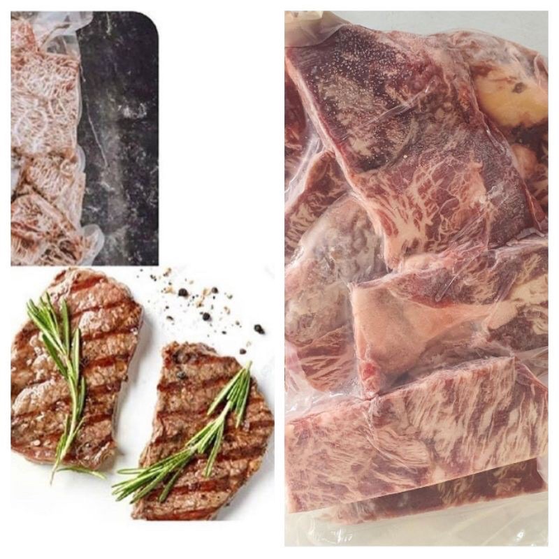

Wagyu Beef Meltique Mess 1 Kg / Meltik Batik / Daging Sapi Steak Trim