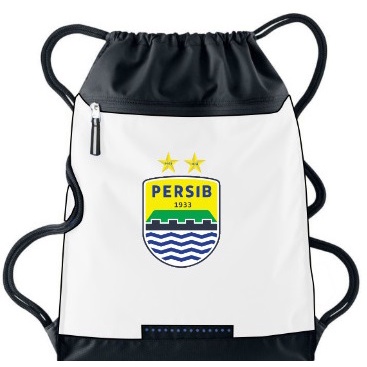 Tas Serut pria string bag polos selempang olahraga bahan Taslan waterproof | Tas Pria Ransel Serut Logo Persib Bandung