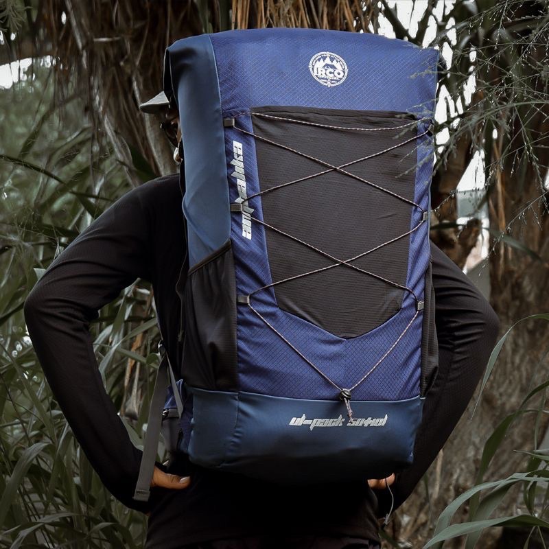 Tas Ransel Gunung Carrier 50 Liter Backpack Ultralight Outdoor Irco Ambalika Navy