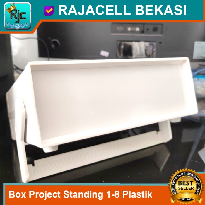 Box Project Standing 1-8 Plastik ABS Putih Grey Model Osiloskop