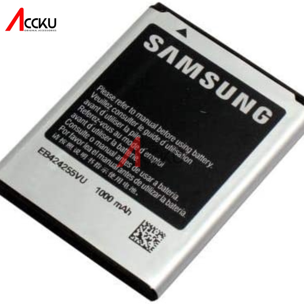 S3850 - M350 - T369 - EB424255VUS3850 99%BateraiSamsungS3850 - M350 - T369 - EB424255VUBatterySamsungS3850 Battery Baterai BatreSamsungEB424255VU