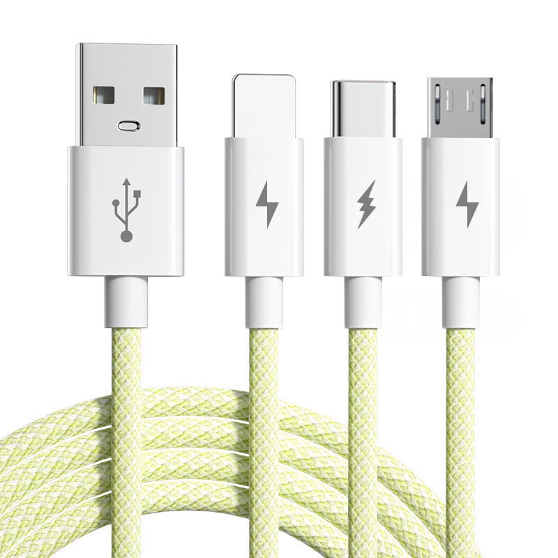 3 In 1 Kabel Data / Charger Usb Tipe C 66W Super Fast Charging Untuk Android