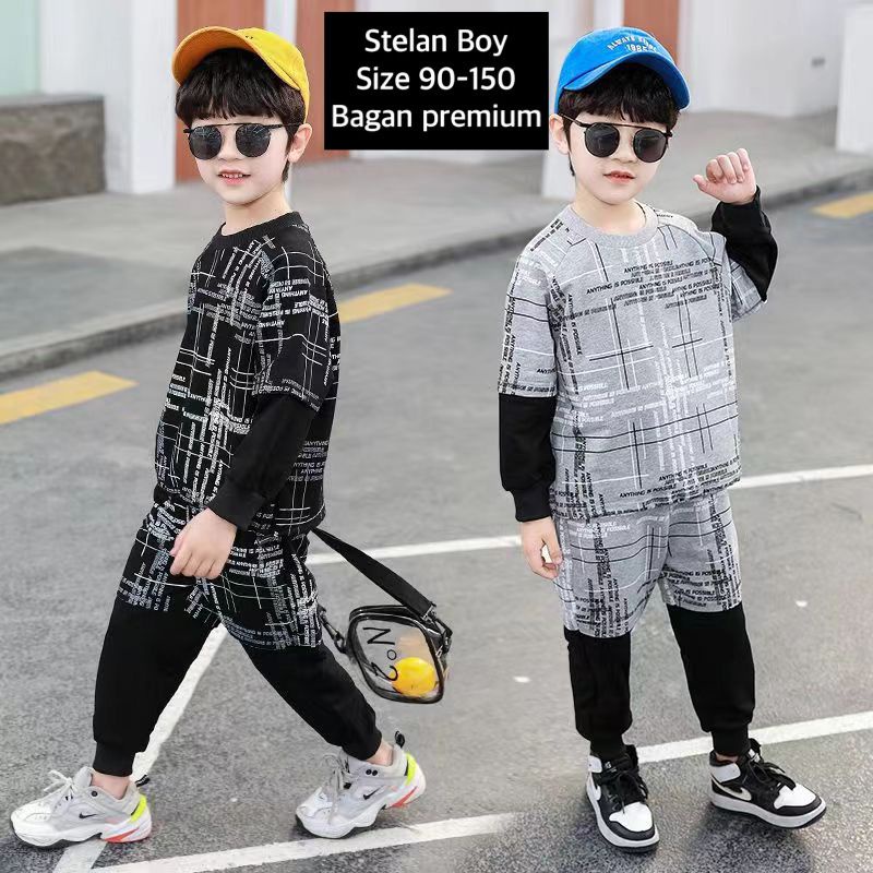 (LOLI-JKT) BOY-69 SET ANAK COWOK SWEATER SERUT SIZE 90-150