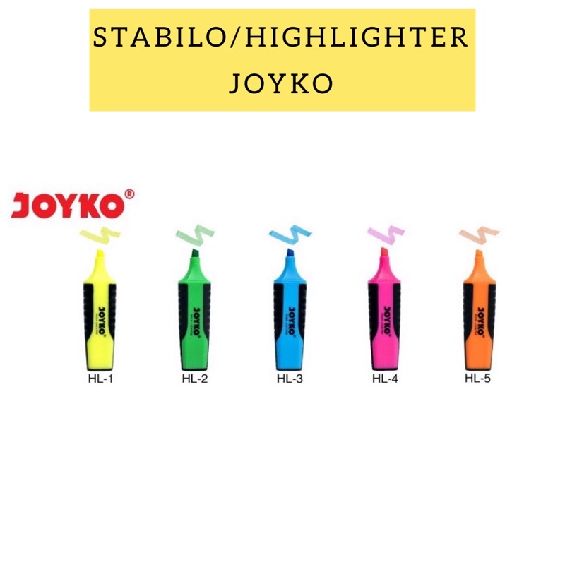 

Highlighter Joyko pastel vintage basic color/Stabilo Joyko basic color