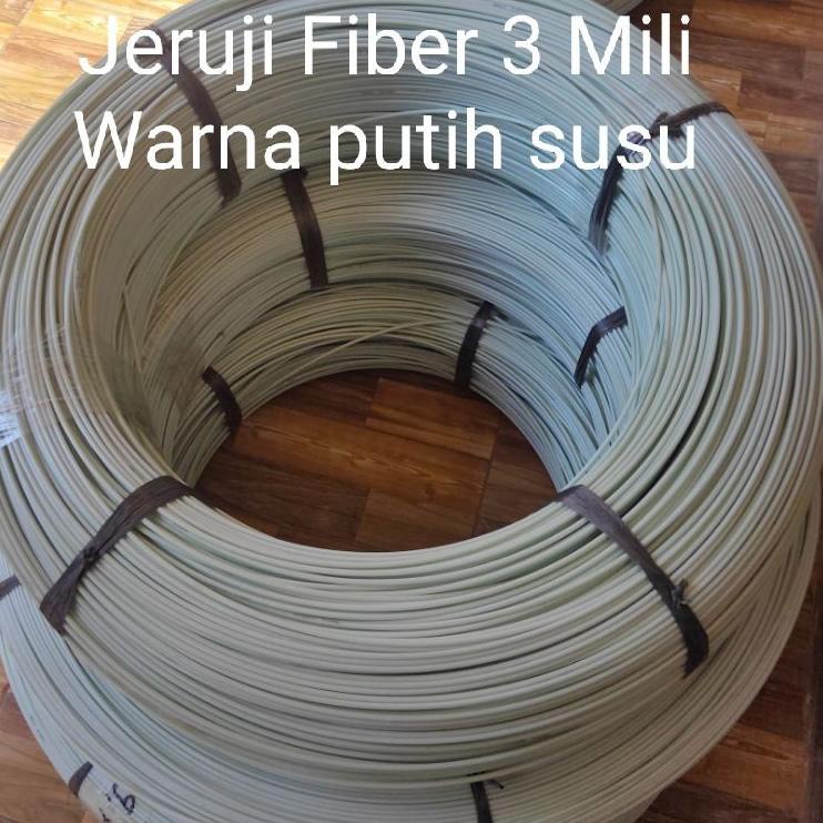 1 Rol Jeruji Fiber 3mm 3.5mm  Putih susu Ruji untuk membuat kandang burung merpati dll [AO.22Oc22l]