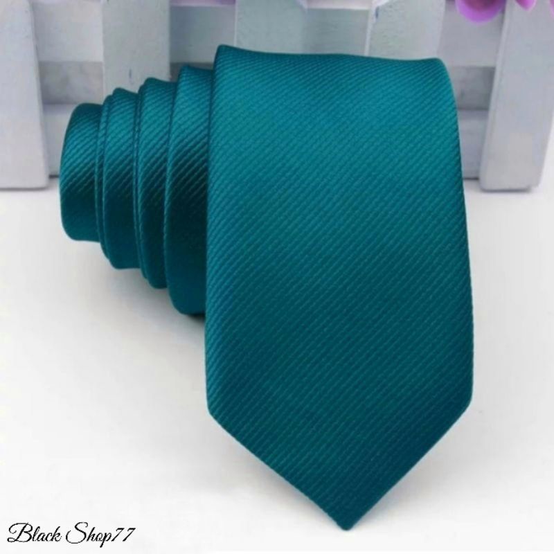 Dasi Pria Dasi Panjang Salur Halus Biru Tosca 3 Inchi 8 Cm