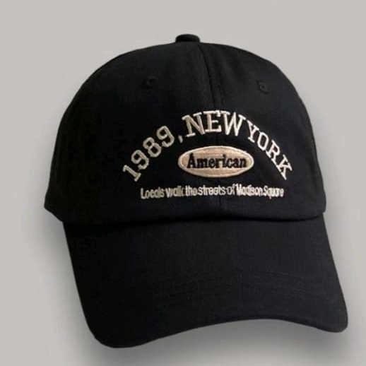 C0D-Topi Baseball terbaru 2022 Unisex Pria Wanita Hat Cotton Material Bordir 1989 New York Topi Baseball