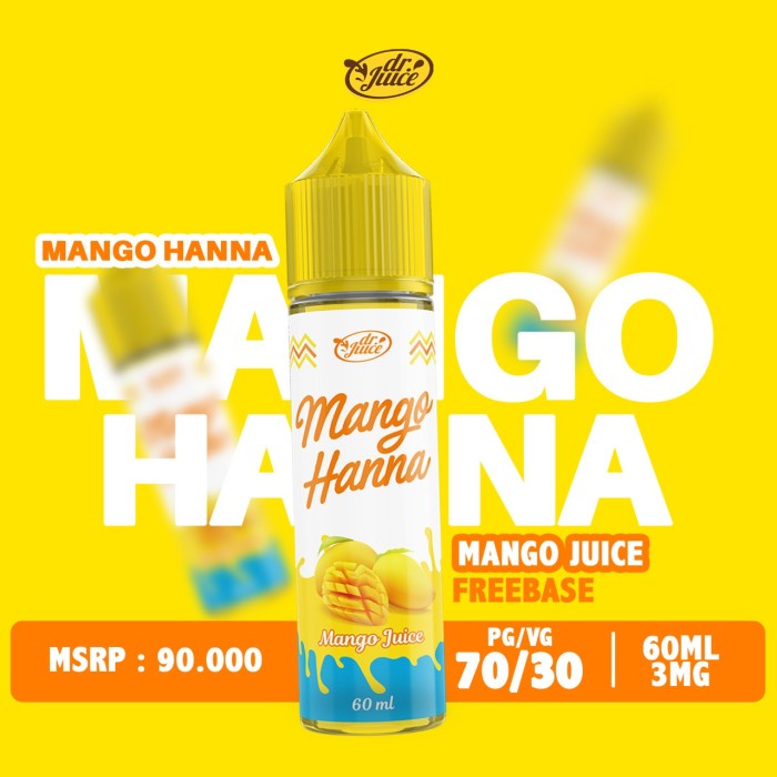 LIQUIDS MANGGOHANNA 60MILI 3MG TERBARU