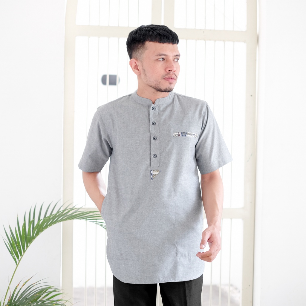 Baju Koko Big Size Koko Jumbo Kurta XXL- XXXL Bahan Oxford Koko Muslim List Simpel