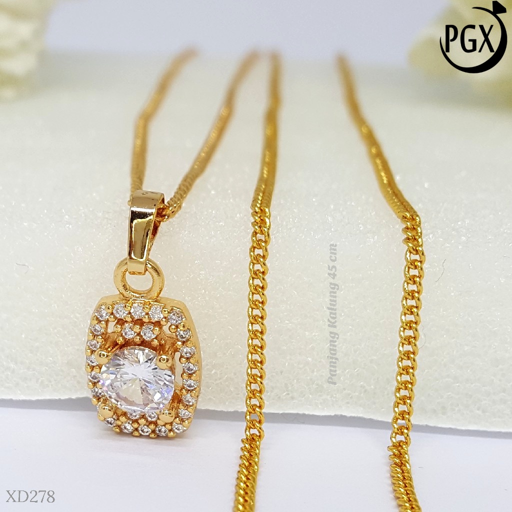 PGX Kalung Wanita Xuping Aksesoris Fashion Perhiasan Lapis Emas XD278