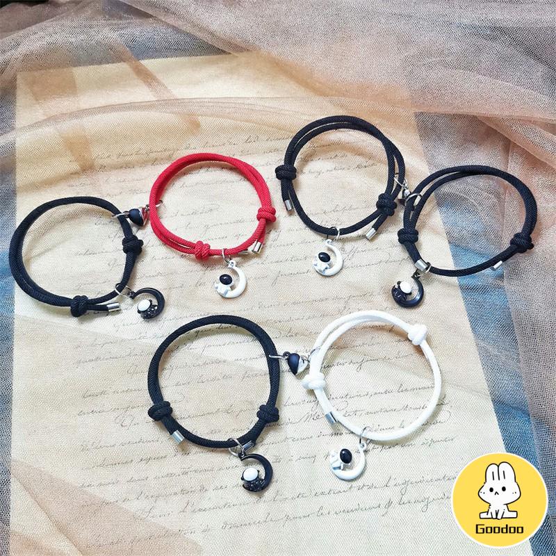 2Pcs Gelang Magnetik Pasangan Astronaut Uniseks Bintang Hadiah Perhiasan Fashion -Doo