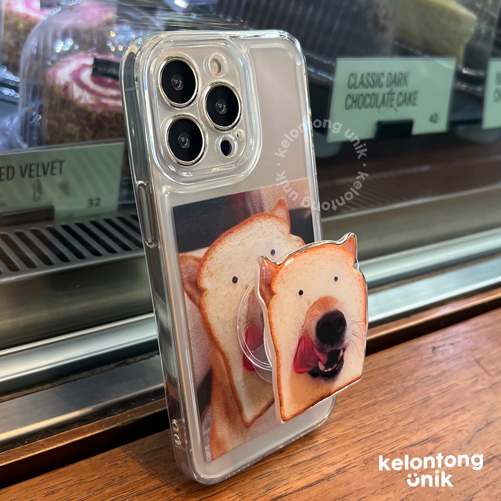 For iPhone - Silly Doggy Bread Anti Crack Case with Griptok