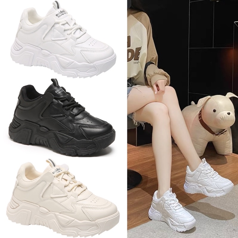 AVANCEID 1874 Sepatu Sneakers Wanita Sekolah Olahraga Sport Hitam Putih Import