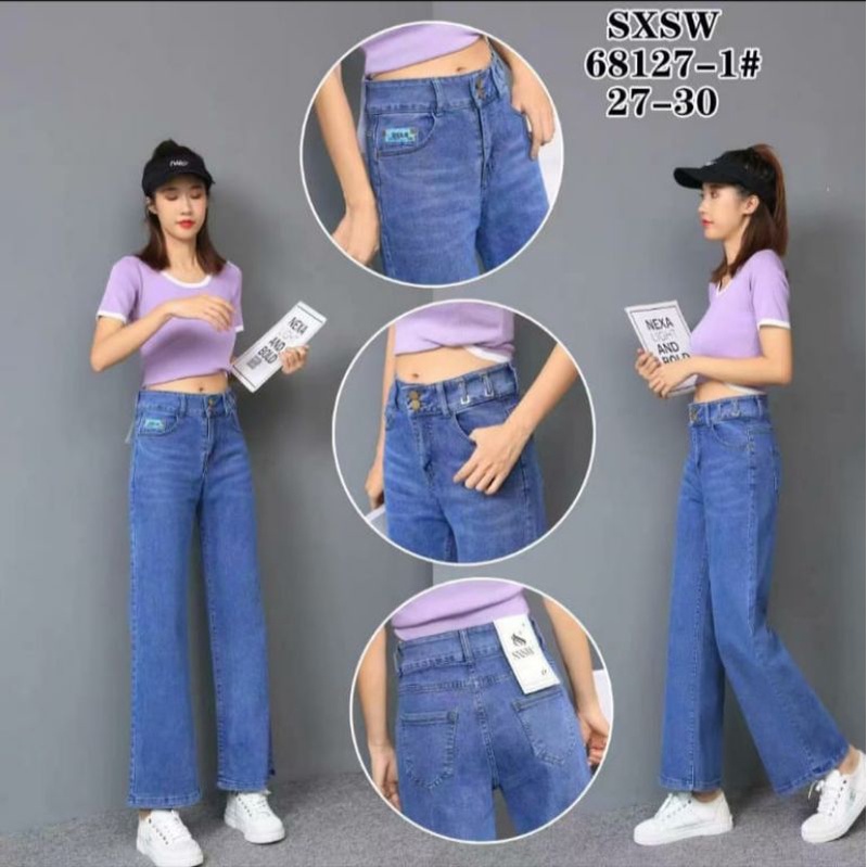 CELANA JEANS WANITA KULOT CUTBRAY PREMIUM IMPORT//BAHAN FULL STREET //BRAND SXSW