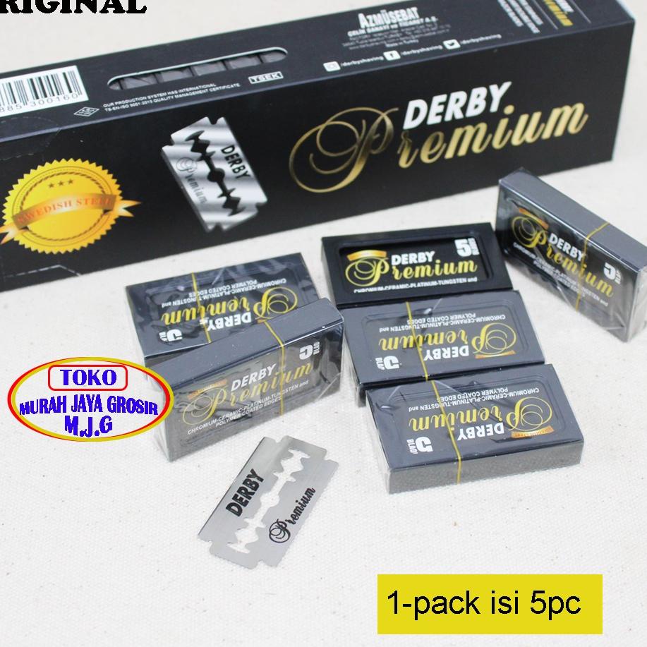 Buruan Beli KBZY7 Silet Alat Cukur Derby Premium Alat Mencukur Rambut 1-PACK isi 5pc 97 Serba Murah
