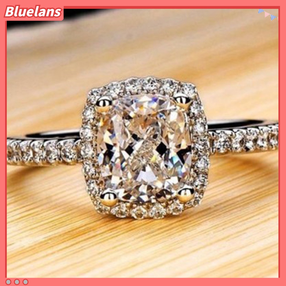 Cincin Jari Cubic Zirconia Inlaid Untuk Wanita