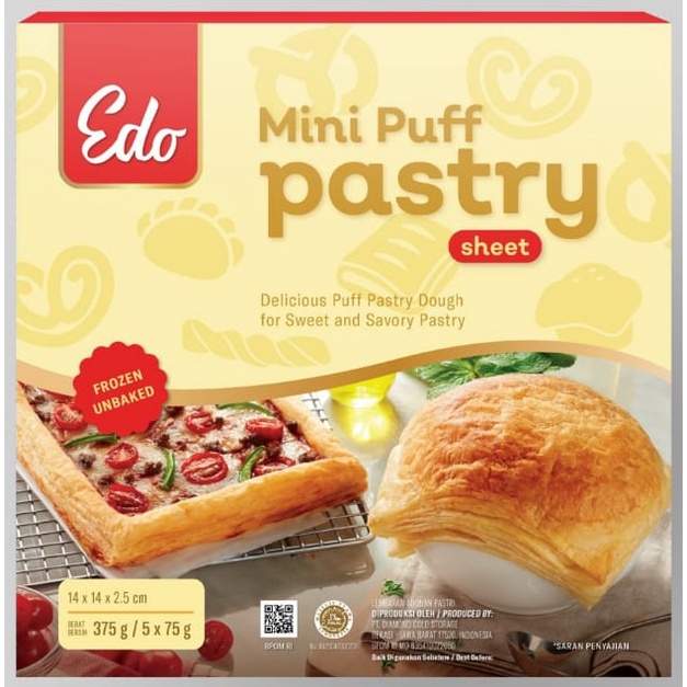 

Edo Mini Puff Pastry Sheet 375 Gr / Kulit Zuppa Soup