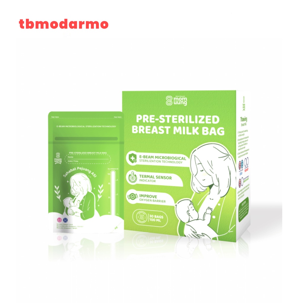 Mom Uung Pre Sterilized Breast Milk Bag Isi 30 Bags