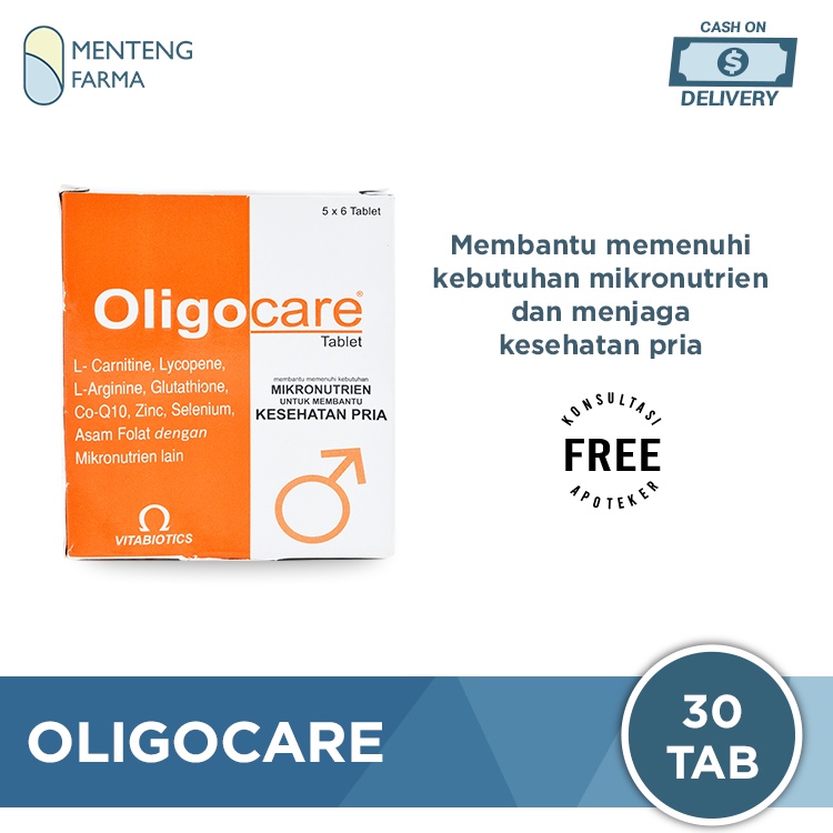 Oligocare 30 Tablet - Suplemen Penunjang Promil dan Kesuburan Pria