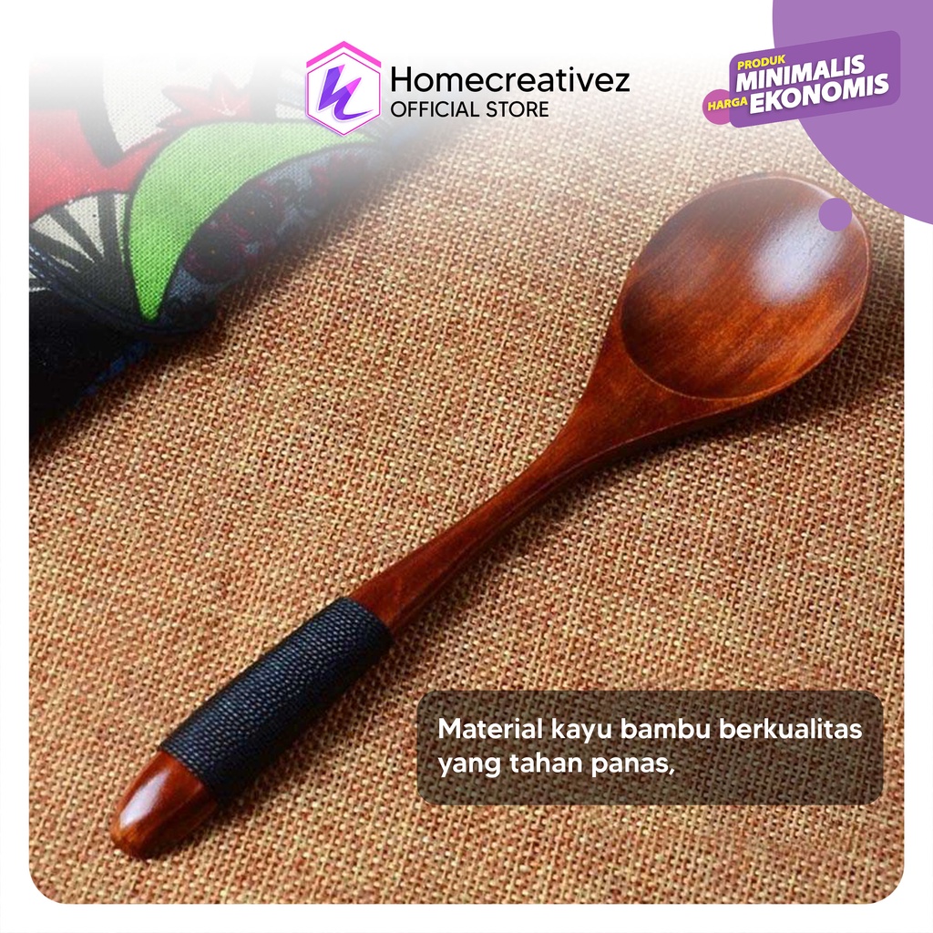 Sendok Makan Kayu / Centong Sayur Bahan Kayu Wooden Spoon