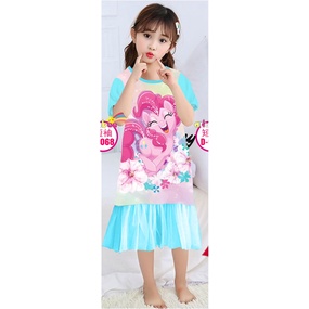 DASTER PANJANG HOMEDRESS PIYAMA ANAK AILUBEE ( Lengan pendek ) 2thn-7thn SKU0139