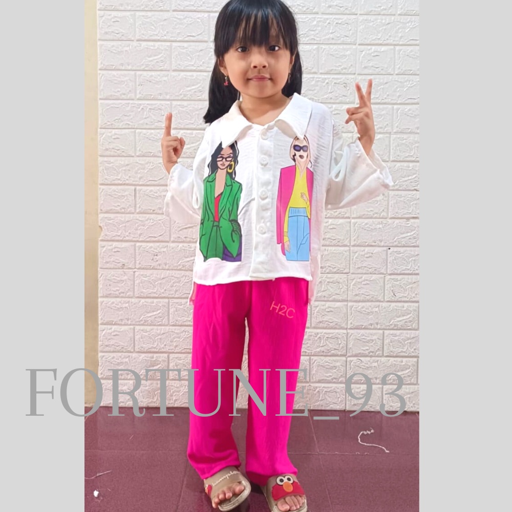 Baju Pesta Setelan Celanan Tunik Anak Remaja Muslim Lucu Adem Trandy Model Terbaru 2022 Set Cel Tuni