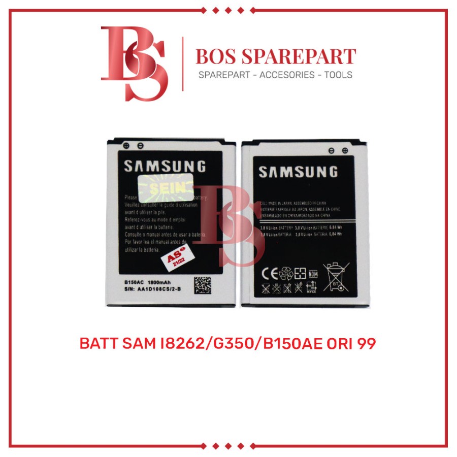 BATTERY SAMSUNG I8262 / G350 / B150AE ORI 99