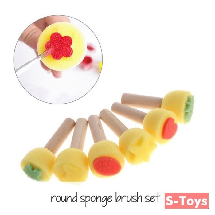 

Mudah Mainan Sponge Round Brush Set Isi 6 Paint Stamp Untuk Alat Melukis Sale!!!