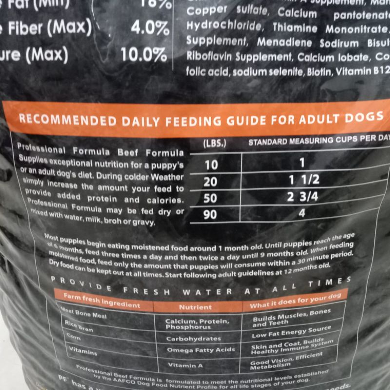 Makanan Anjing Profesional Adult DogFood BEEF formula 18kg (GO-jek only) Dog Food profesional beef formula premium