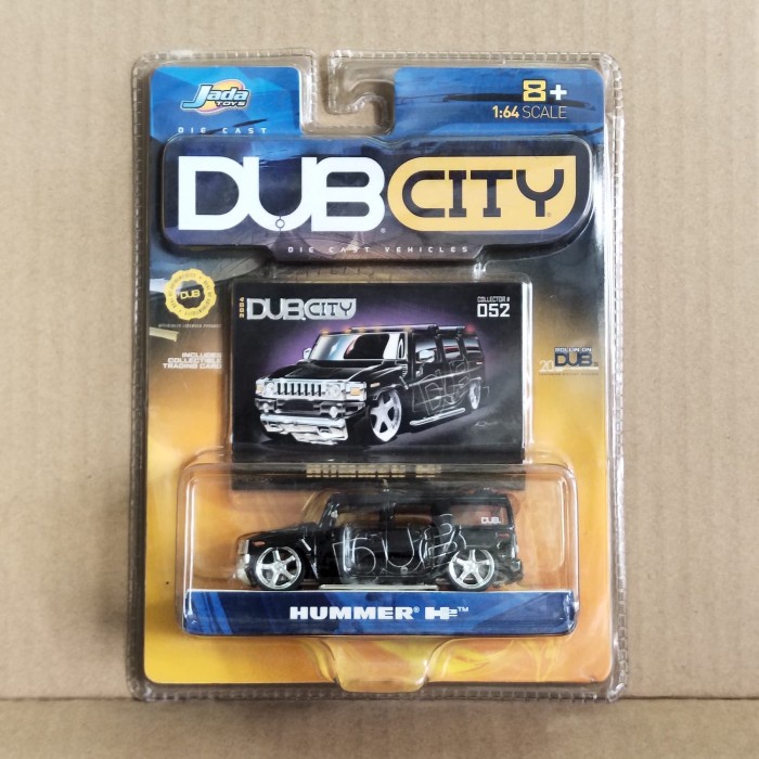 Jada Dub City Hummer H2 Hitam with Trading Card Included